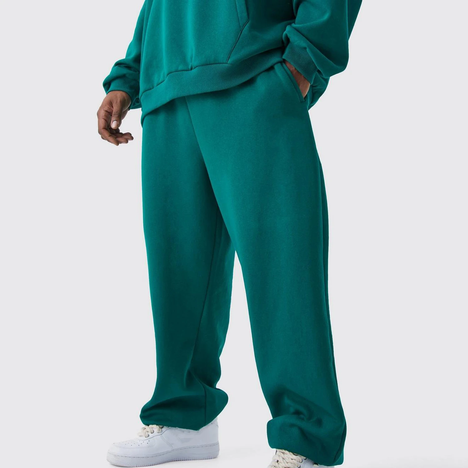 Pantalons de survêtement en coton pour hommes en gros, taille haute, multi-poches, pantalons de jogging, dentelle, tendance, surdimensionné, droit,